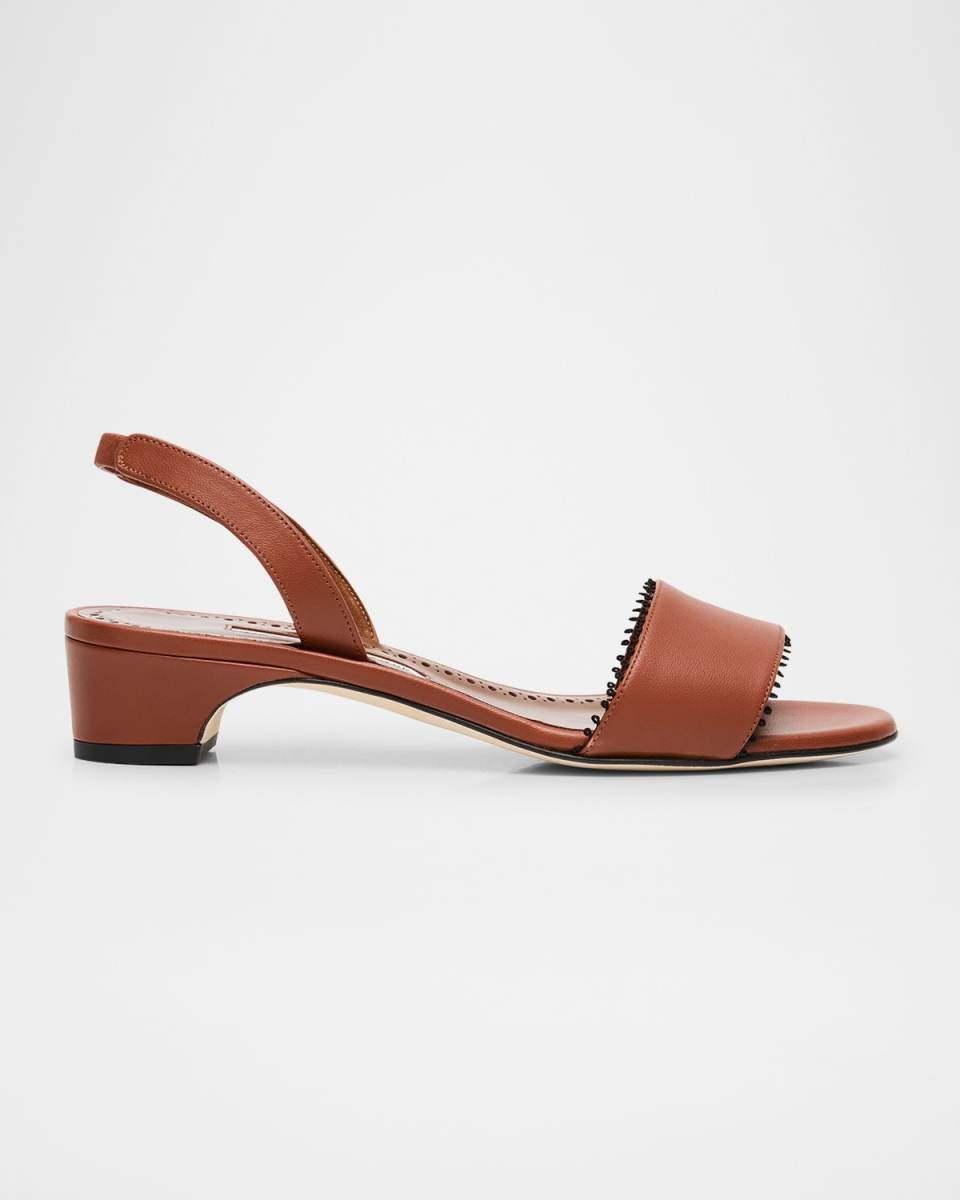 Patobar Leather Slingback Sandals